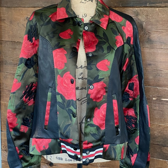 COACH Camo Rose Varsity Jacket - Picture 2 of 4